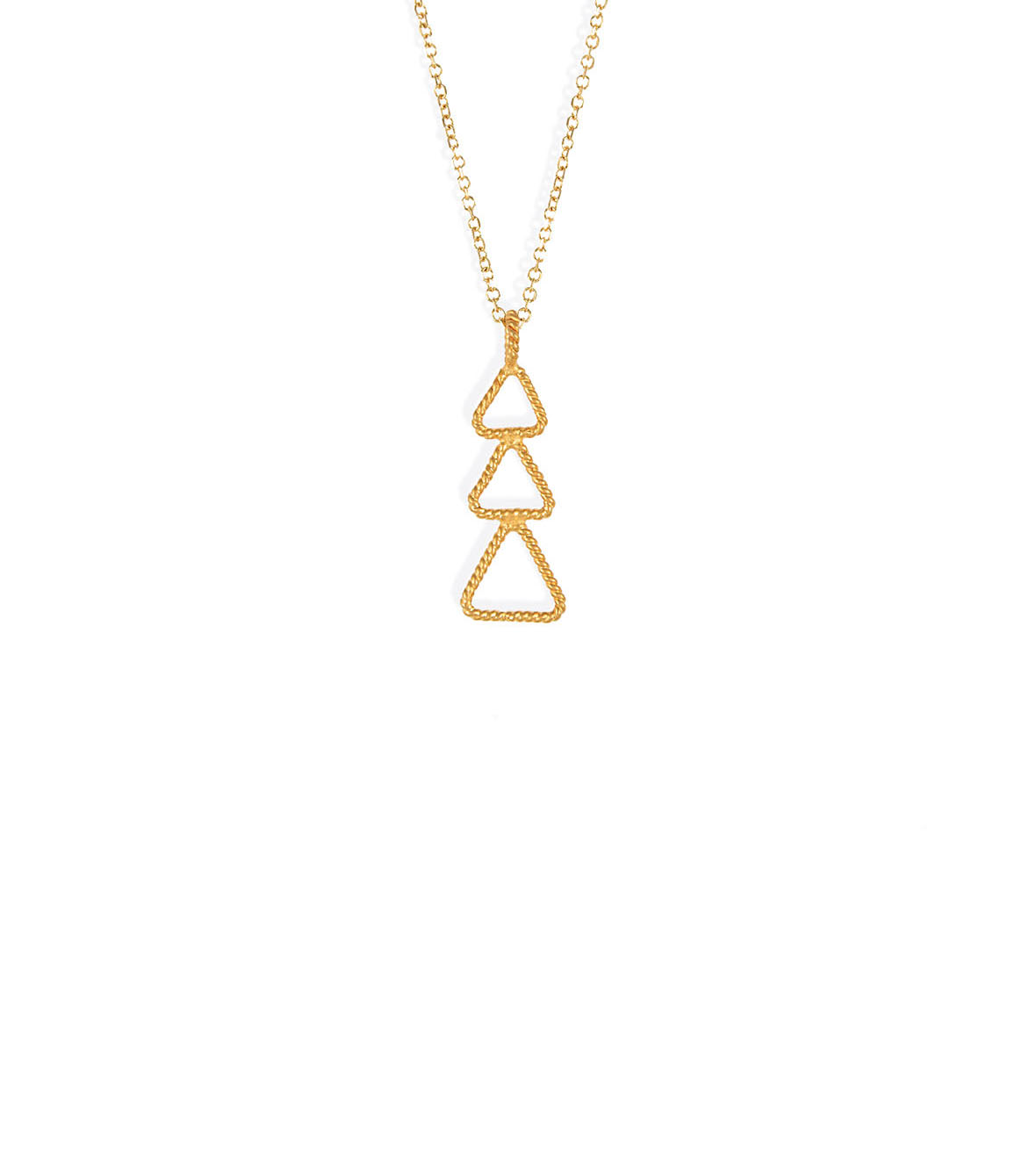 Multiple triangles pendant by Christina Soubli